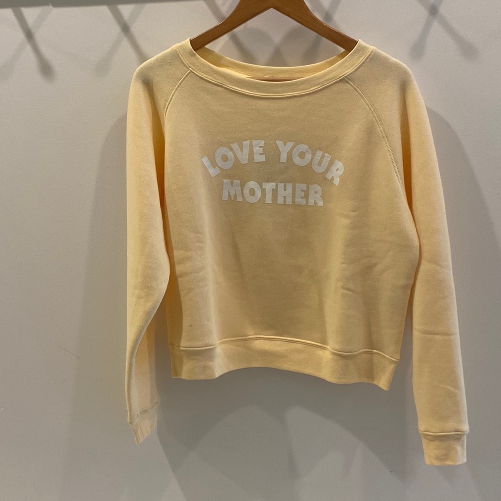 Cropped crew neck sweatshirt